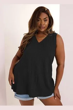 Yours Curve Texture V-Neck Swing Vest
