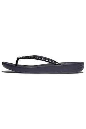 FitFlop Iqushion Multi-Crystal Ergonomic Flip-Flops - Midnight