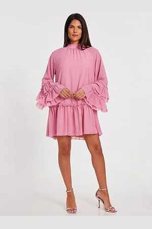 Quiz Chiffon Frill Mini Dress