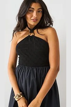 Very Knitted Halter Neck Pointelle Top