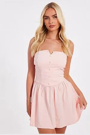 Quiz Baby Pink Bandeau Mini Dress