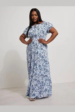 Yours Curve Gypsy Bardot Maxi Dress