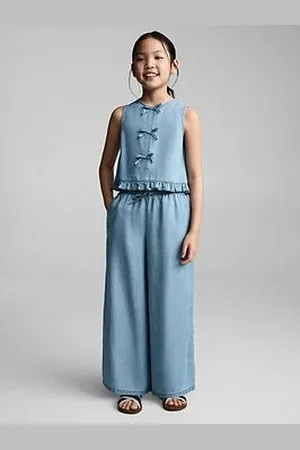 MANGO Girls Coco Chambray Co-Ord Trousers