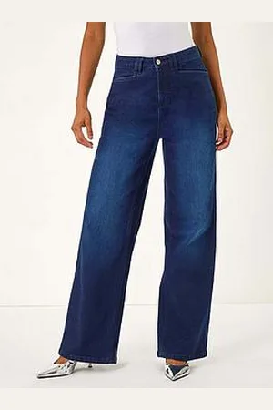 Roman Denim Stretch Wide Leg Jeans