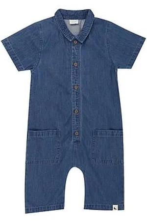 TURTLEDOVE Kids Denim Shortie Overalls