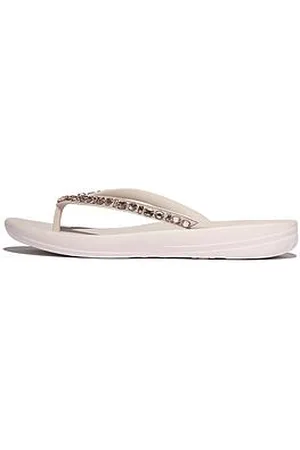 FitFlop Iqushion Multi-Crystal Ergonomic Flip-Flops - Nude Rose