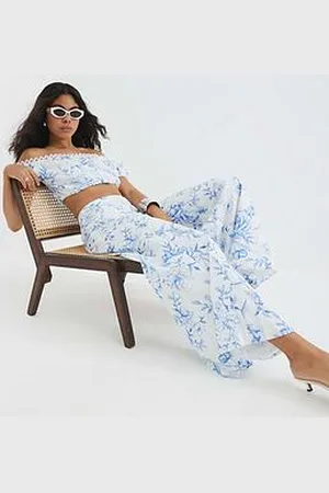 River Island Floral Wide Leg Trouser