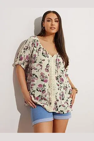 Yours Curve Crochet Gypsy Top