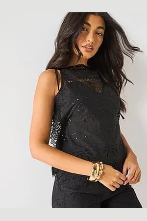 Very Palm Tree Broderie Cami Co-Ord