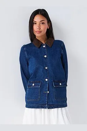 ONLY Frankie Long Sleeve Cord Oversized Denim Jacket