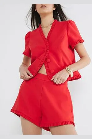 River Island Tailored Frill Short