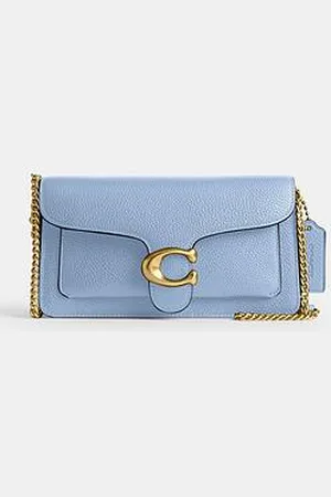 Coach Polished Pebble Leather Tabby Chain Clutch