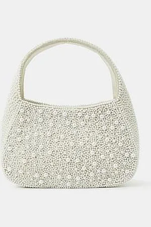 Accessorize Pearl Handheld Bag - Ivory