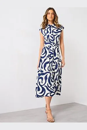 MANGO Printed Shirt Dress With Belt