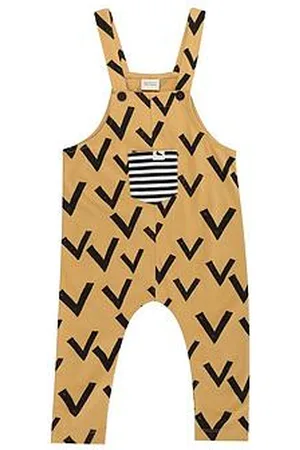 TURTLEDOVE Kids Bird Flight Dungarees - Golden