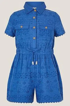 Monsoon Girls Broderie Playsuit