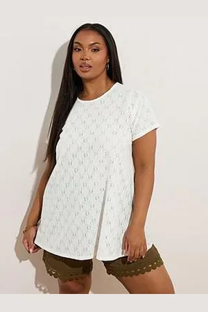 Yours Curve Broderie Anglaise Swing Top