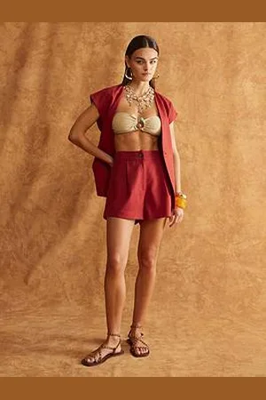 River Island Linen Structured Short