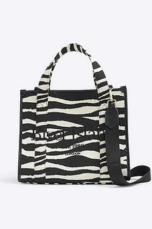 River Island Medium Zebra Print Tote
