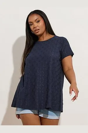 Yours Curve Broderie Anglaise Swing Top