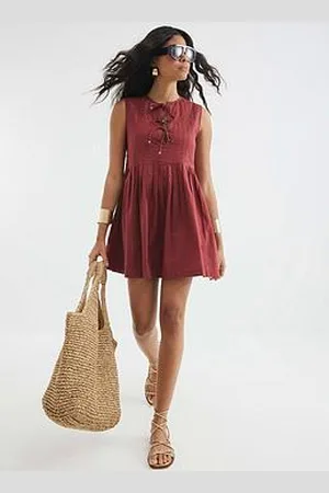 River Island Pleated Swing Mini Dress