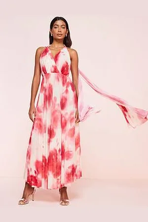 MANGO Printed Pleated Dress