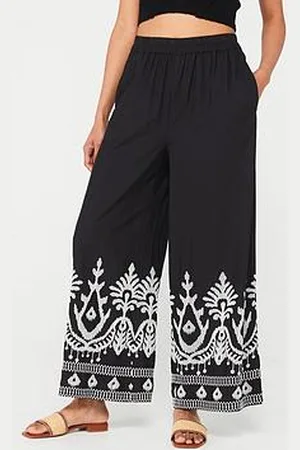 VILA Cropped Embroidered Trouser