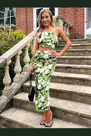 Ax Paris Printed Cut Out Dress