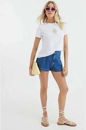 River Island Short Sleeve Perfume Beaded T-Shirt