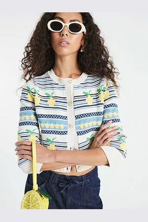 River Island Knitted Lemon Cardigan