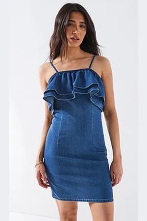 VERO MODA Manny Frill Short Denim Dress