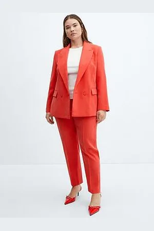 MANGO Red Double Button Blazer