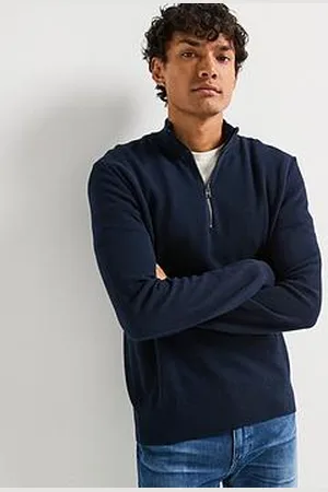 HUGO BOSS Ebrando-P Regular Fit Quarter Zip Knitted Jumper