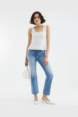 River Island Houston Crop Bootcut Denim Jean