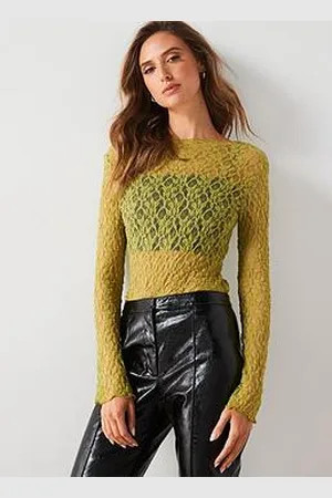MANGO Long Sleeved Lace Top