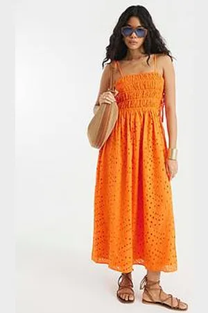 River Island Broderie Baby Doll Maxi