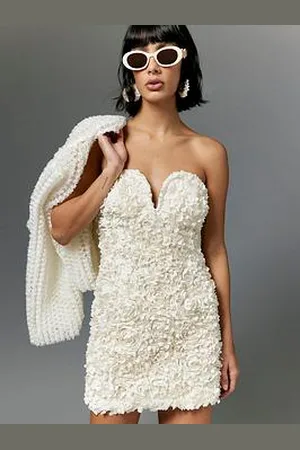 River Island Plunge 3D Mini Dress