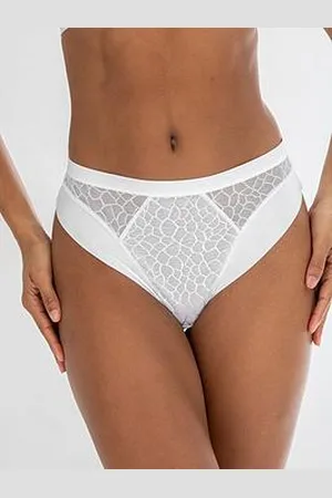 Pour Moi Geo Sculpt High Leg Midi Brief