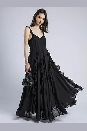 Religion Kate Maxi Ruffle Dress With Spaghetti Straps