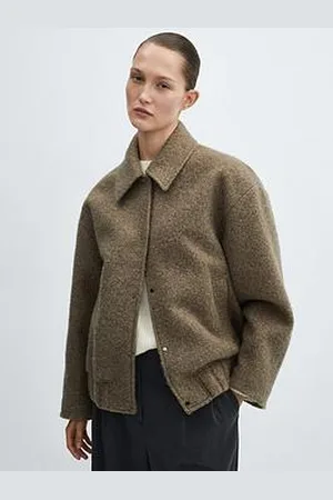 MANGO Oversize Shirt Design Bomber Jacket