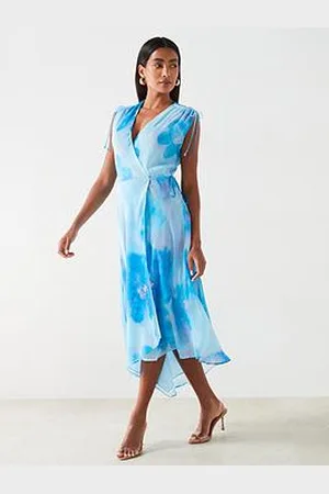 MANGO Floral Print Wrap Dress