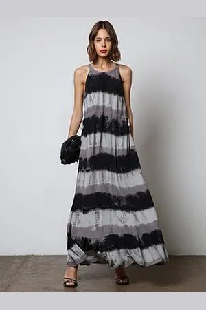 Religion Unknown Maxi Dress In Tie Dye Stripe