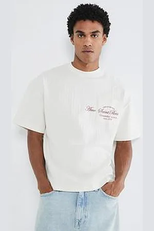 River Island Boxy Fit Seersucker Pocket Detail T-Shirt