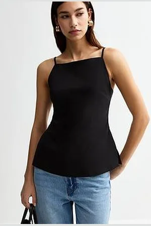 New Look Slit Hem Longline Jersey Cami Top