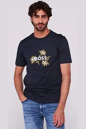 HUGO BOSS C-Thompson 121 Embroidered Floral Regular Fit T-Shirt