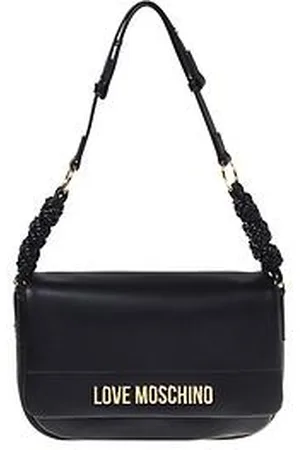 Moschino Braided Strap Flap Shoulder Bag
