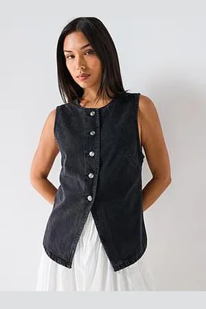 Free People Aimee Denim Vest Top