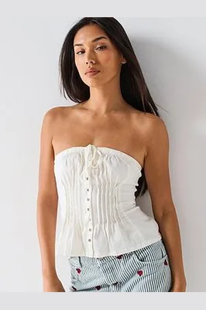 Free People Wink Wink Denim Tube Top