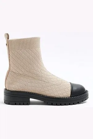 River Island Quilted Sock Boot