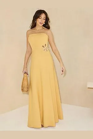 Michelle Keegan Knitted Bandeau Embellished Side Dress